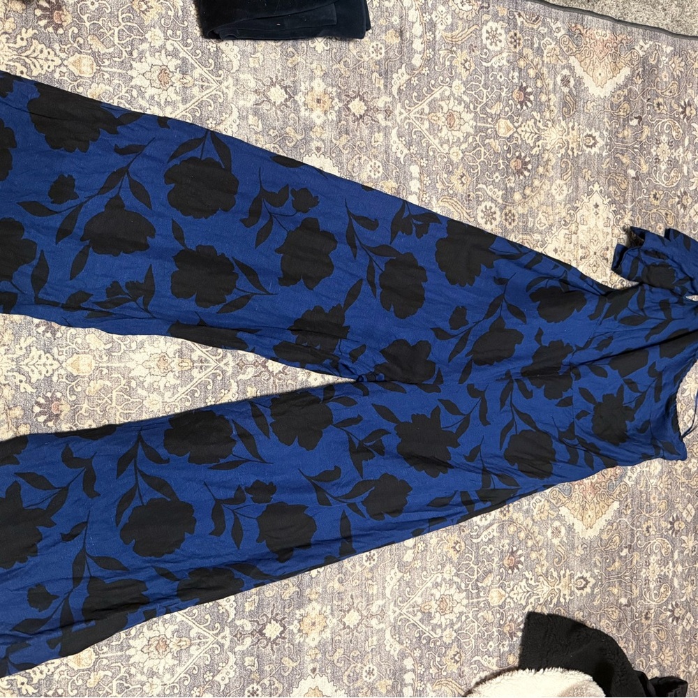 Kate Spade One-Shoulder Blue and Black Jumpsuit - Picture 2 of 6
